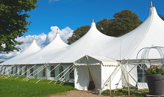 multiple portable restrooms for large-scale outdoor events, ensuring availability for all guests in Readyville